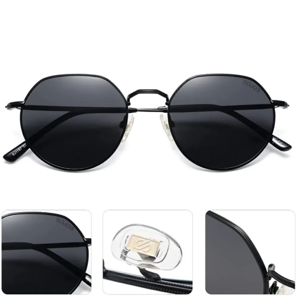 Round Polygon Frame Sunglasses - Picture 3 of 3